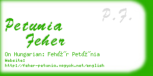 petunia feher business card